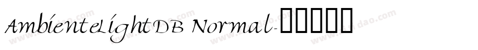 AmbienteLightDB Normal字体转换